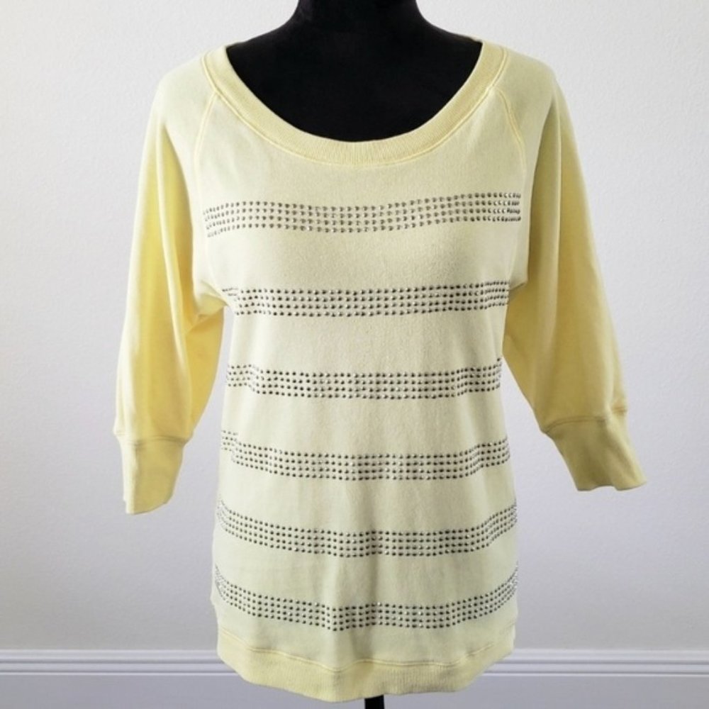 Victorias secret supermodel essentials rhinestone yellow pullover sweater large